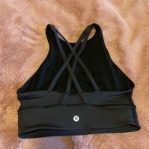 lululemon Energy High-Neck Longline Tough Bra 
Medium Support, Black, size 2.